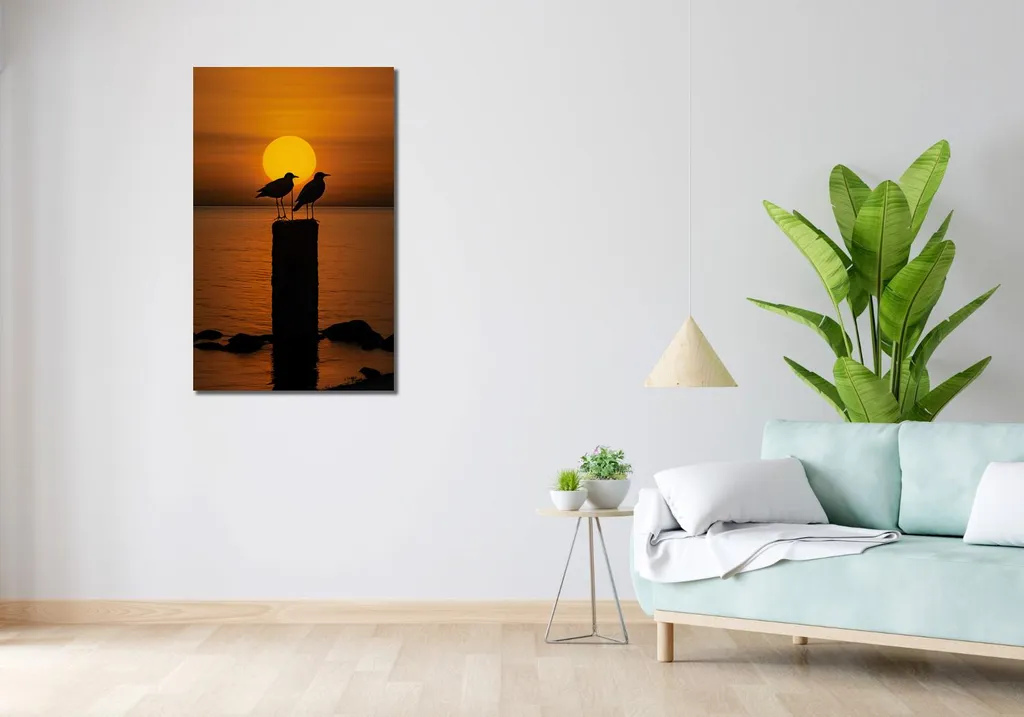 Image 60 x 100 cm Conversations au crépuscule pour Salon et Bureau - 2