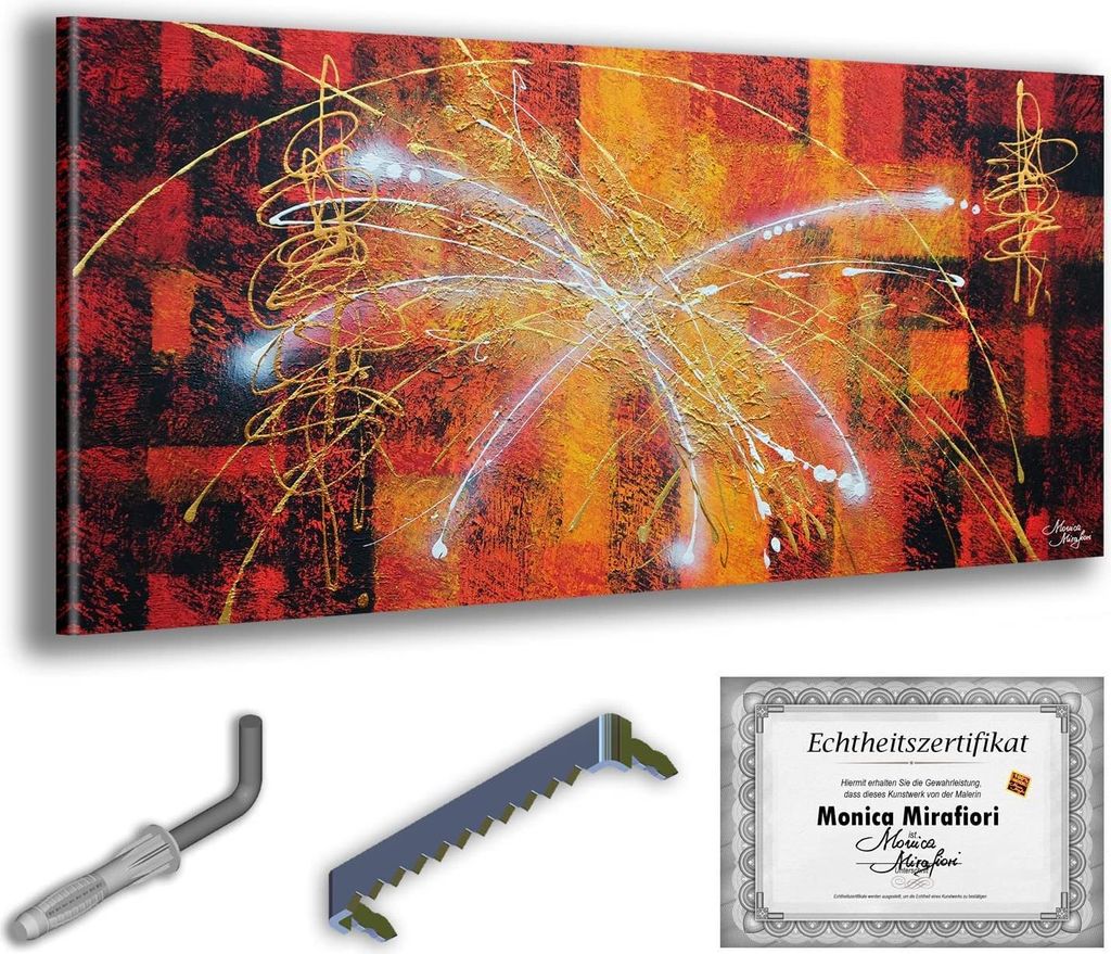 Monica Mirafiori I 100% HANDGEMALT I Gemälde "Avantgarde" 140x70cm | Gemälde Handgemalt | Acrylgemälde | Sehr Großes Acrylbild I Moderne Kunst ...