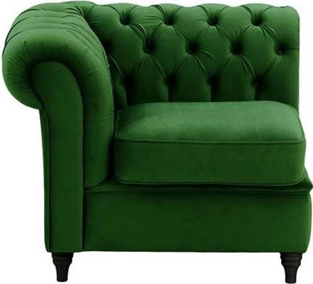 Chesterfield Modul - Einsitziges Seitenelement, links (1L)-Velluto 10-black