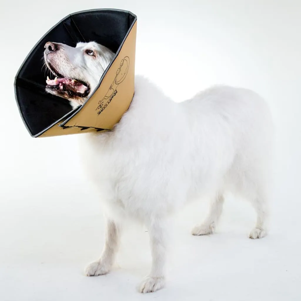 All Four Paws Comfy Cone M Long 30cm Marrone - Eleganza e Comfort - 4