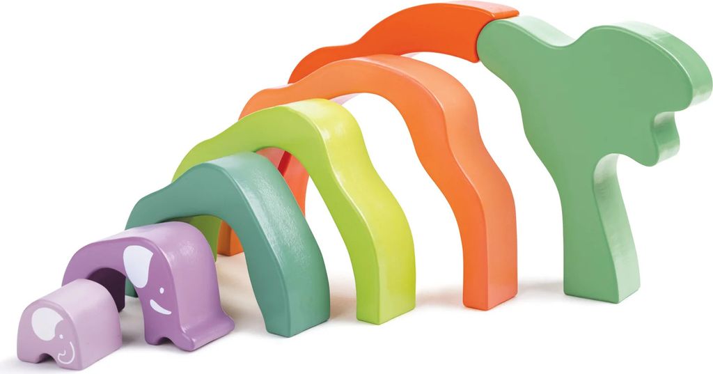 Regenbogen Stapelblöcke Safari - Elefanten