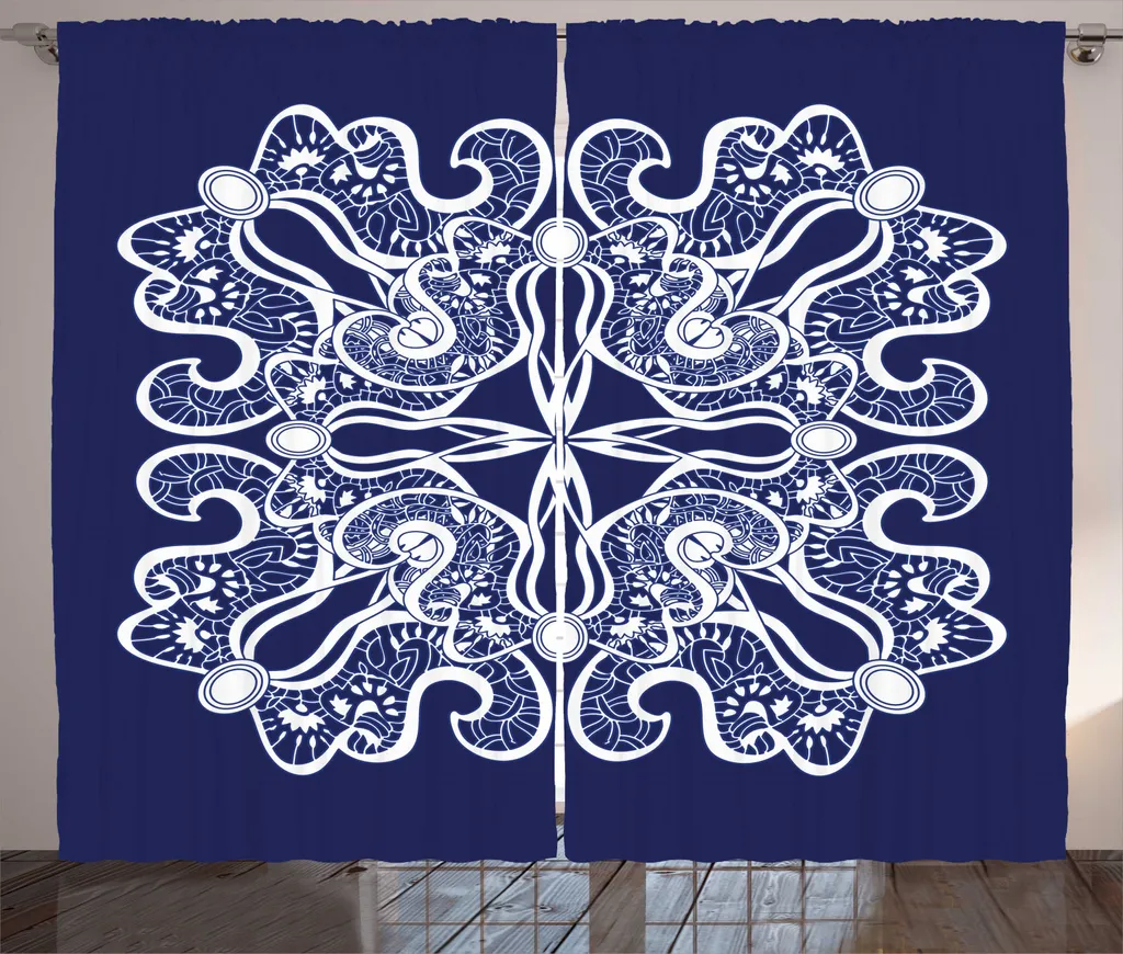 Rideau Rustique Oriental ABAKUHAUS à Motif Floral Persan 280 x 225 cm