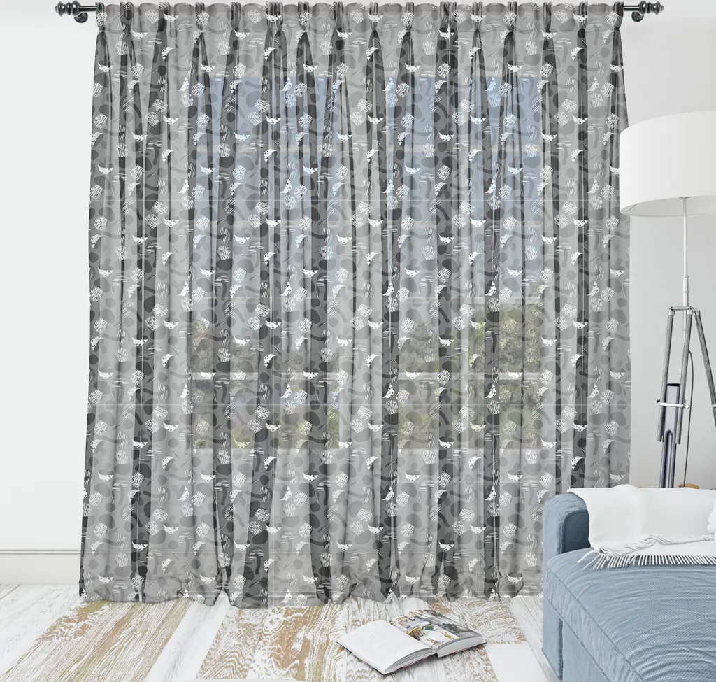 Arazzo Funghi ABAKUHAUS 135x274 - Decorazione Satin Grigio Talpa