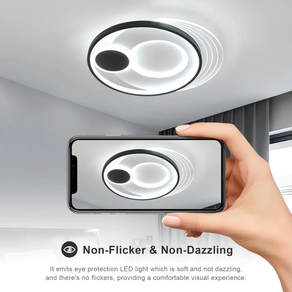 Plafonnier LED avec télécommande - Intensité et couleur réglable 31W