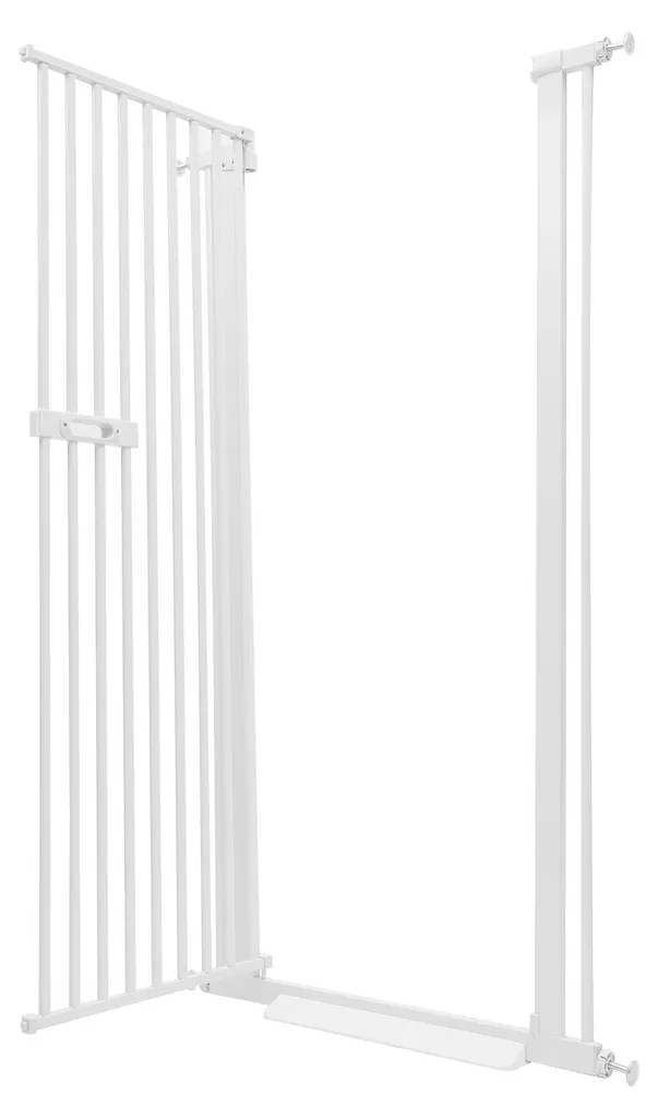 Barrière de sécurité pour chien robuste avec largeur modulable blanche