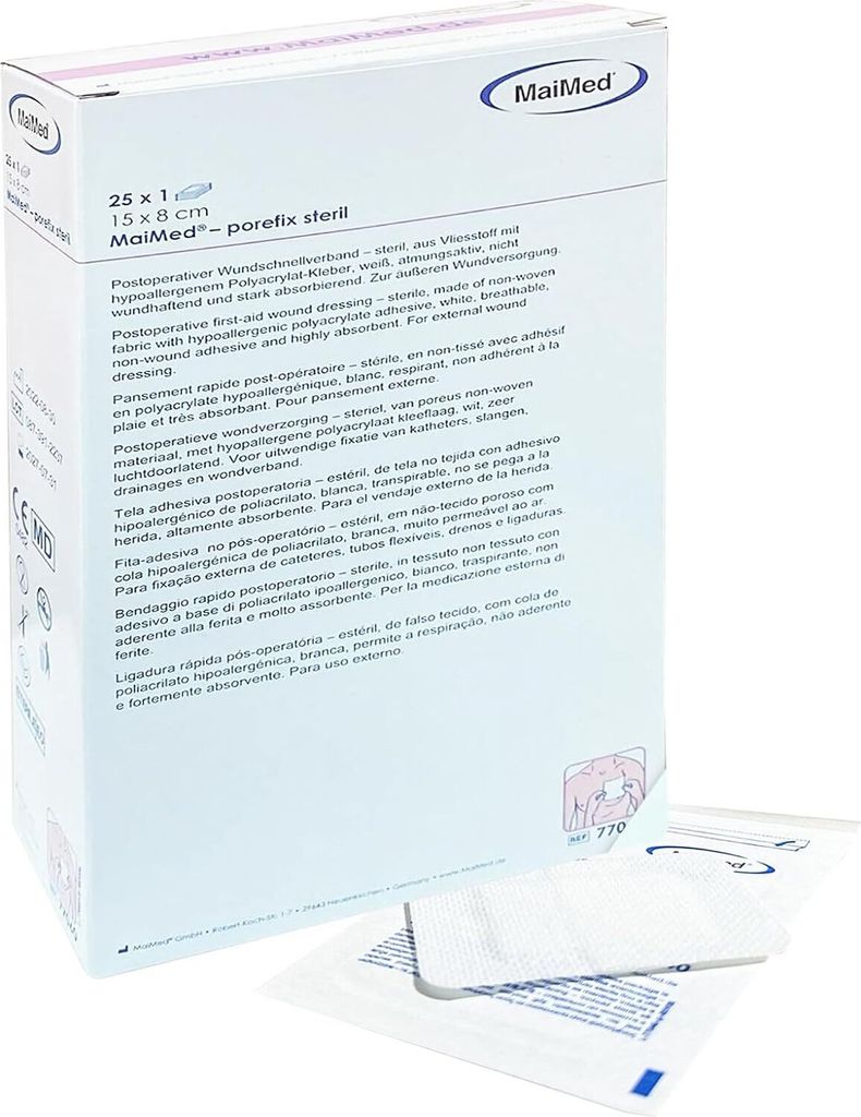 Steril Wundpflaster 15x8cm, Steriler Wundverband, Pflaster Sensitiv Selbstklebend Schützt bei Schnittwunden & Kratzern Wundverband zur äußeren E...