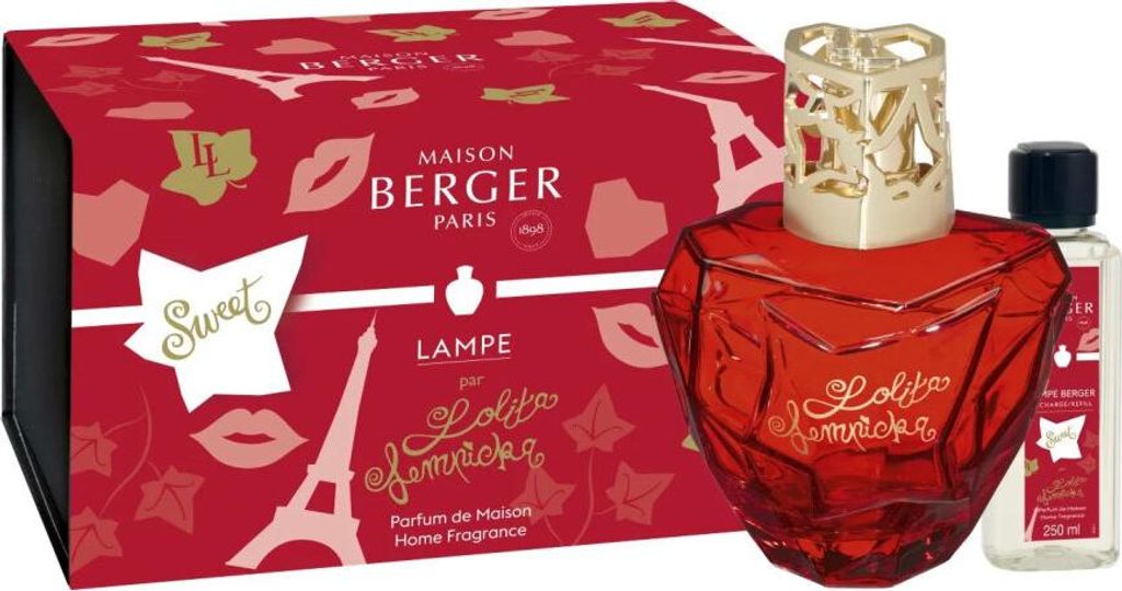 Geschenkset Katalysatorlampe Lolita Lempicka rot + Nachfü llung Lolita Lempicka Sweet 250ml