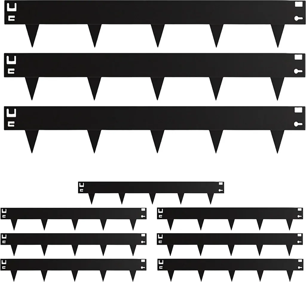 Bordure de pelouse en acier galvanisé flexible pour jardin de 5 mètres