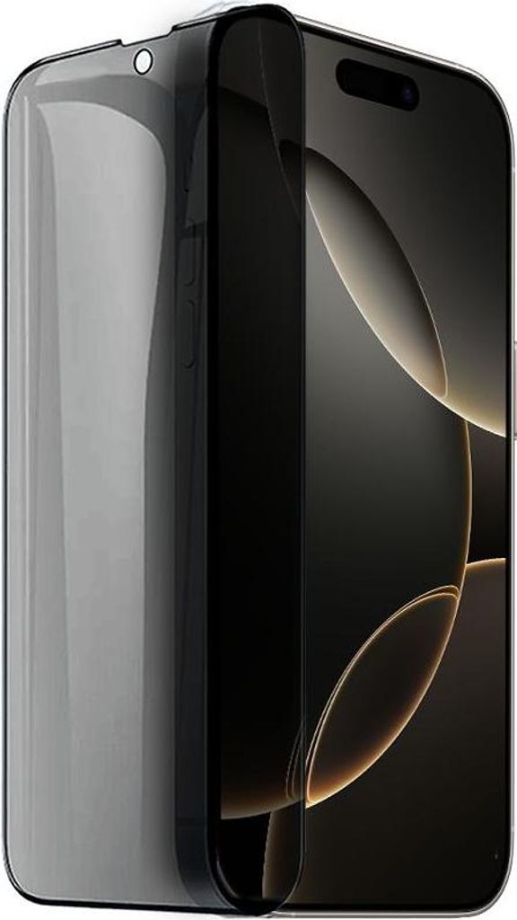 Privacy Glass mit schwarzem Rahmen für iPhone 16 Pro Max