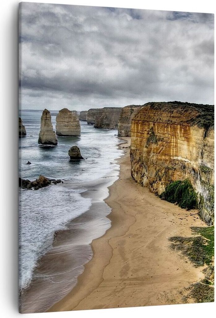 Bild auf Leinwand - Leinwandbild - Einteilig - Strand Ozean Landschaft - 50x70cm - Wand Bild - Wanddeko - Wandbilder - Leinwanddruck - Wanddekorati...