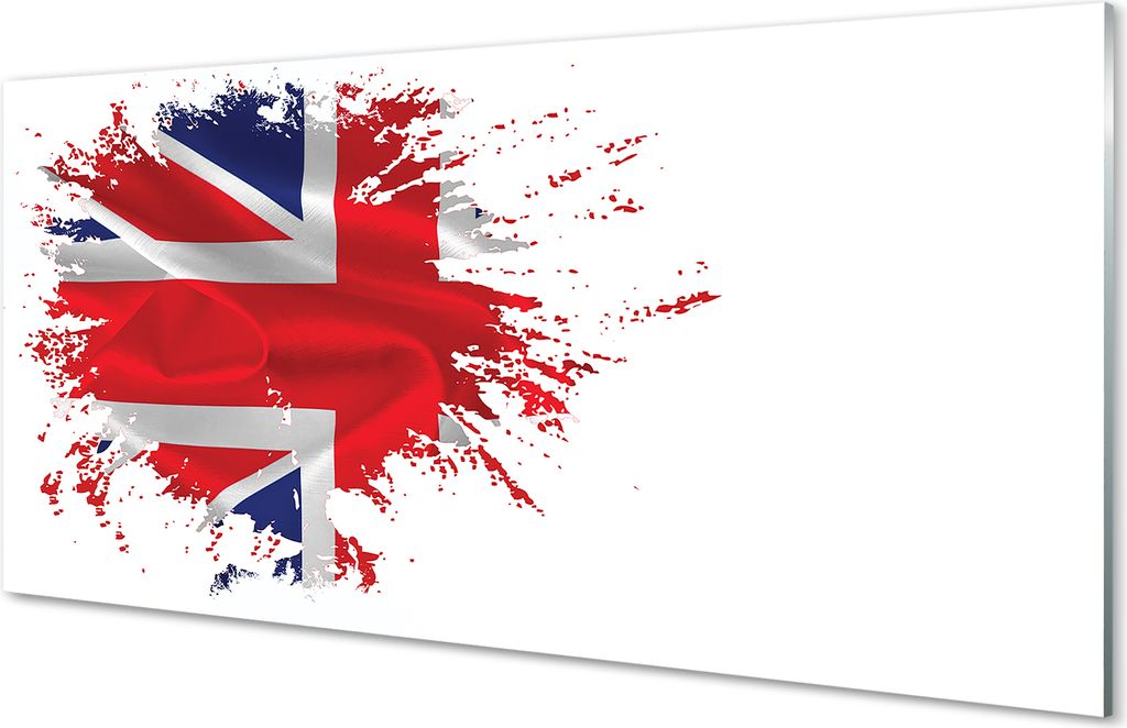 Glasbilder 120x60 Wandkunst Die Flagge von Großbritannien