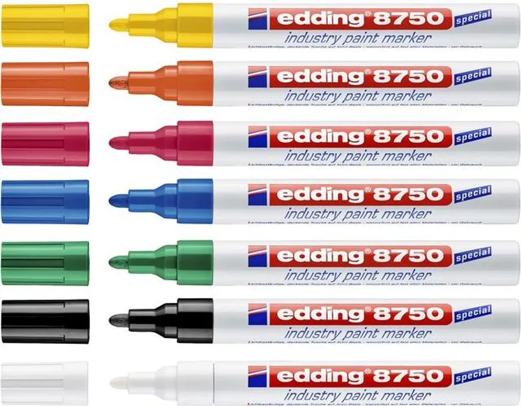 Marqueur Industriel Edding 8750 Vert à Pointe Large 4 mm Résistant