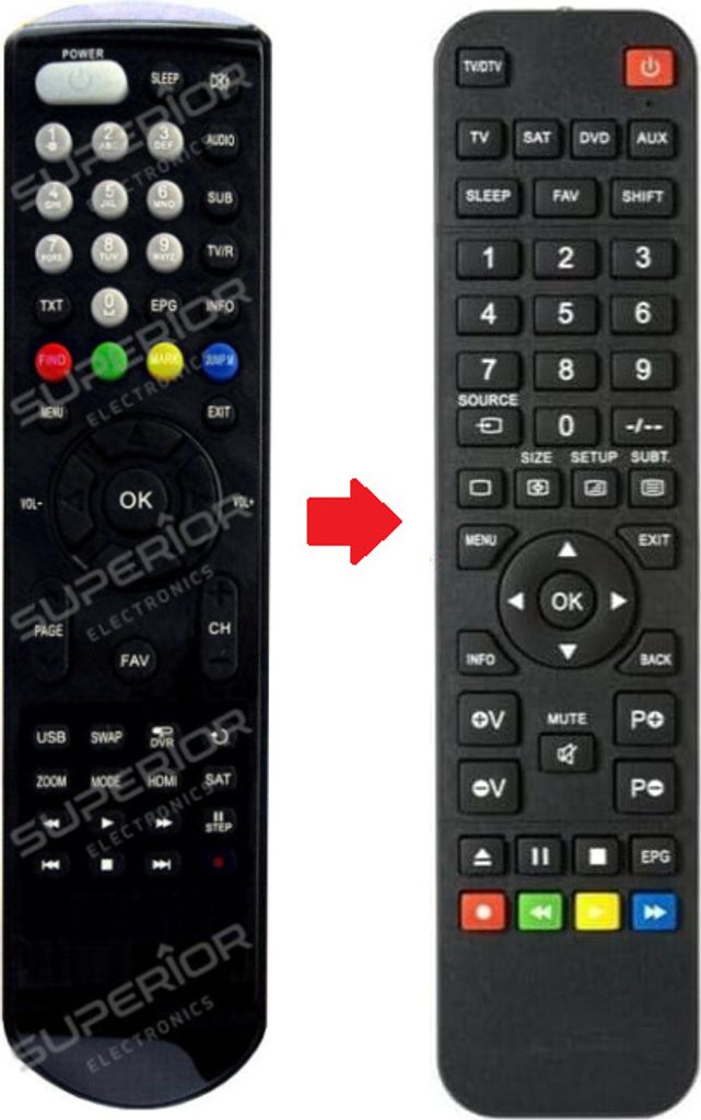 Ersatz Fernbedienung für Comag UCR101 Vers. 1 / Twin HD/CI+ Receiver