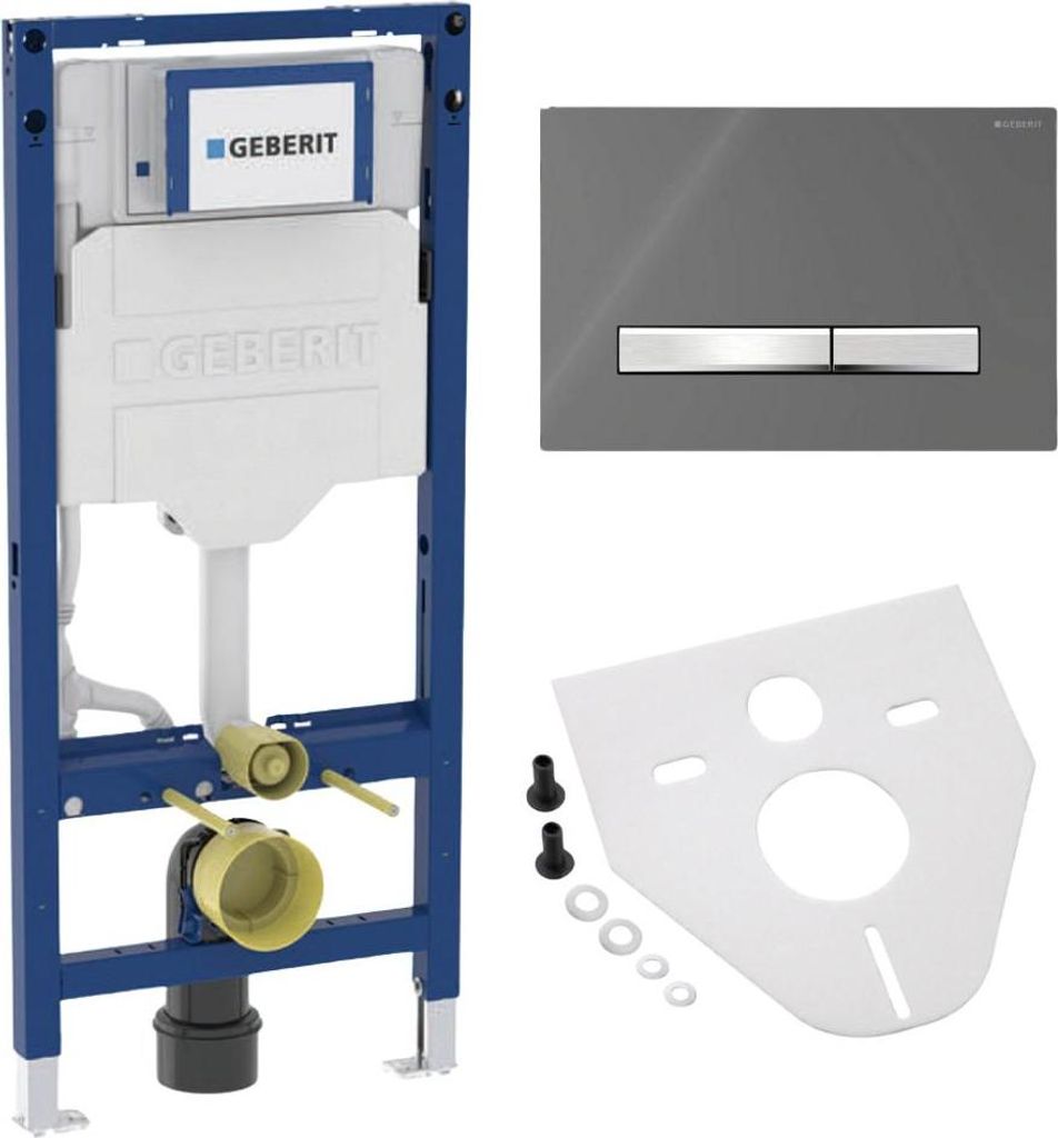 BADfabrik24 Geberit Duofix Element für Wand-WC, 112 cm, mit Sigma UP-Spülkasten 12 cm + Geberit Sigma50 Betätigungsplatte für 2-Mengen-Spülung...