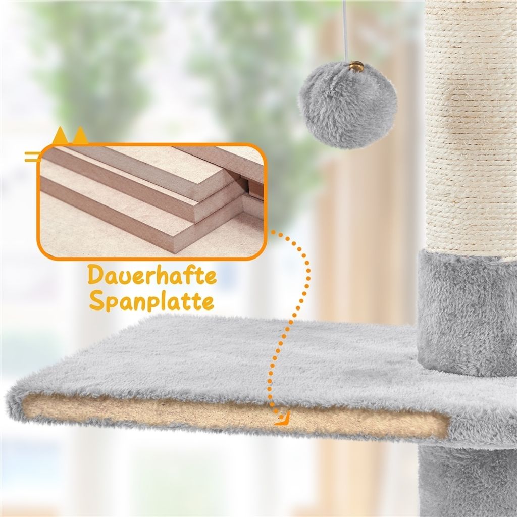 Yaheetech Kratzbaum Katzenbaum 226cm-265cm deckenhoch, Produktbild 12