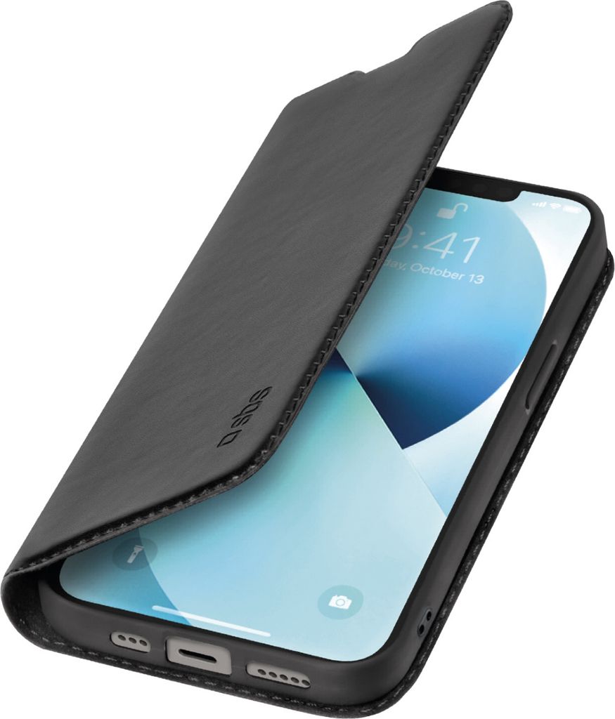 Bookcase Wallet Lite-Hülle für iPhone 14, Schwarz