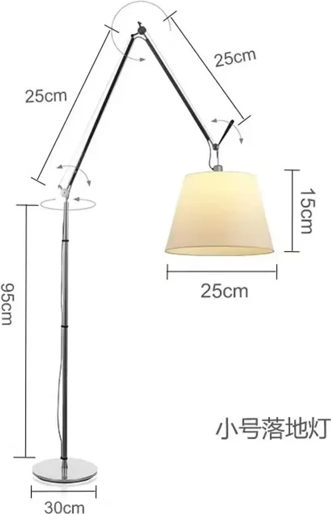 Lampadaire LED Variable 3 Couleurs au Design Moderne et Format Compact
