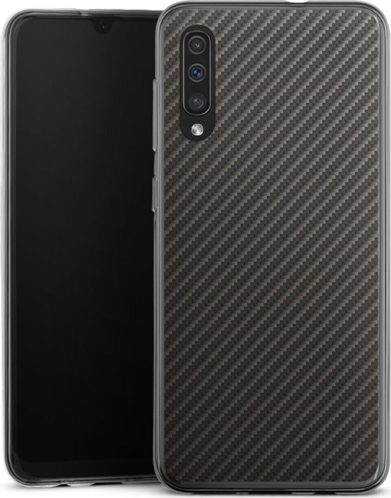 DeinDesign Handyhülle für Samsung Galaxy A30s Silikon Hülle Case Smartphone Schutzhülle Carbon Metallic Look Muster
