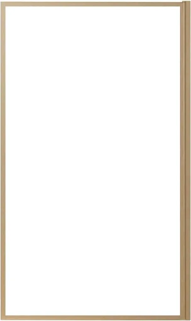 Écran de baignoire pivotant 80x140 cm, cadre aspect bois et verre flouté