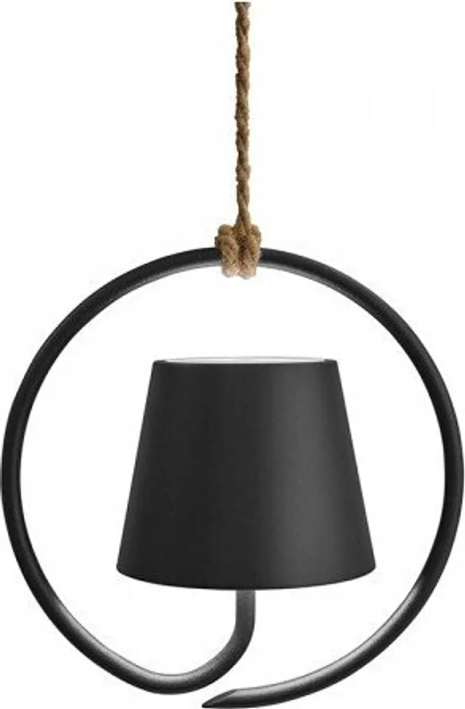 Lampada a led a sospensione Poldina Grigio Scuro ricaricabile e dimmerabile