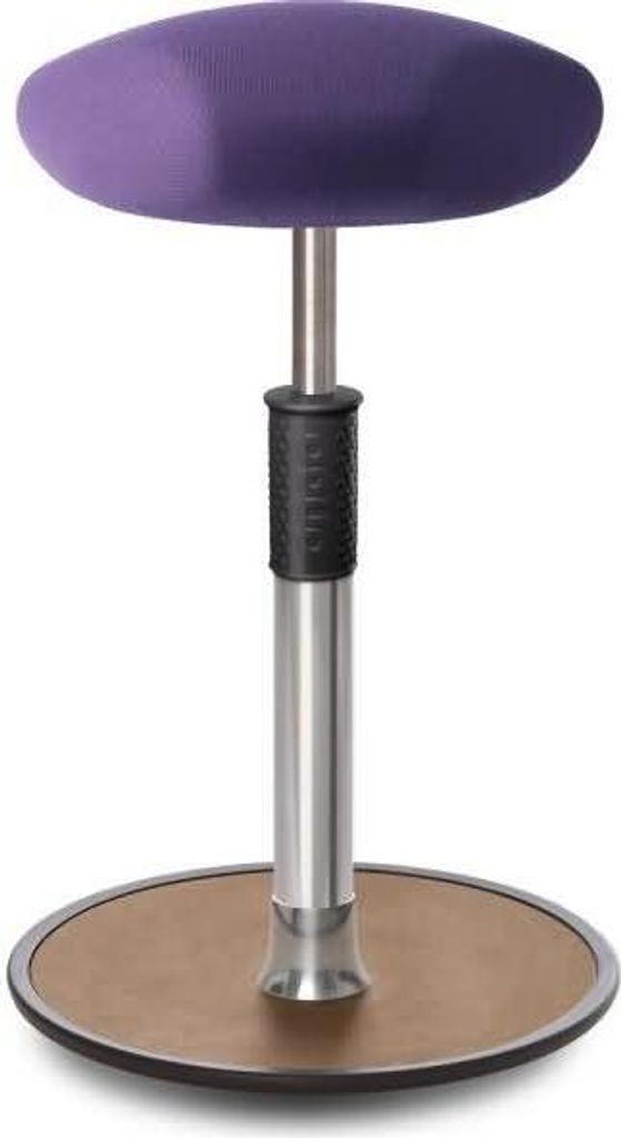 Sitz- Stehhocker Free Tall Triangel Gestrick Lila Chrom /Natur.