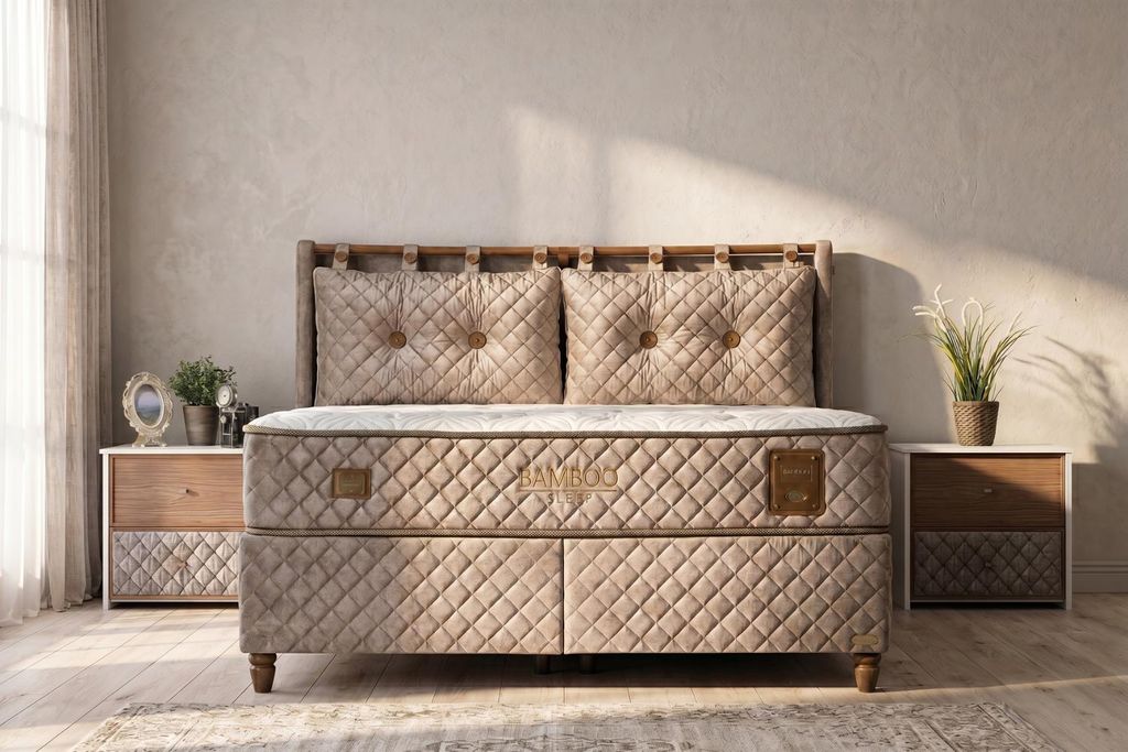 Pointhome Bambi Boxspringbett Set 180x200 H3, Bamboo Sleep, Produktbild 