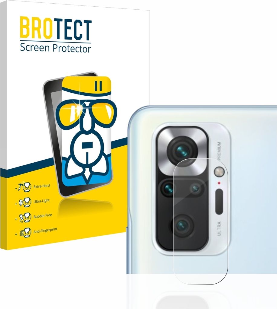 BROTECT Schutzglas für Xiaomi Redmi Note 10 Pro / Max (nur Kamera) Schutzfolie Panzer Folie Glas Display Schutz klar