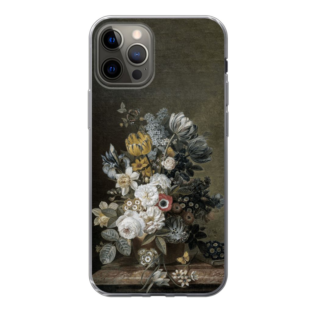 MuchoWow Handyhülle Schutzhülle Hülle für iPhone 13 Pro Stilleben mit Blumen - Alte Meister - Malerei Silikon Softcase Handy Hülle - Handy-T...