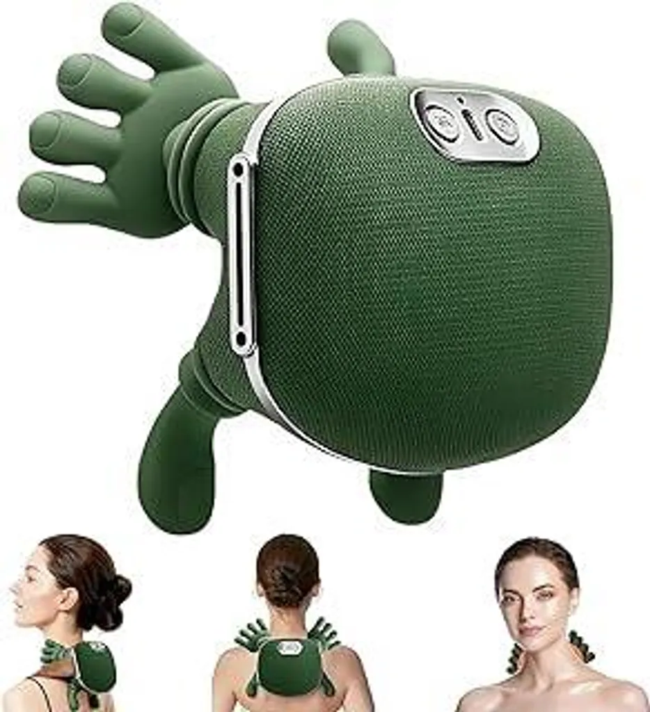 Massaggiatore, massaggiatore cervicale 4D con calore, massaggiatore elettrico USB per spalle con 3 modalità e 2 livelli di riscaldamento, massaggiatore shiatsu portatile per collo e spalle per casa, ufficio e viaggio
