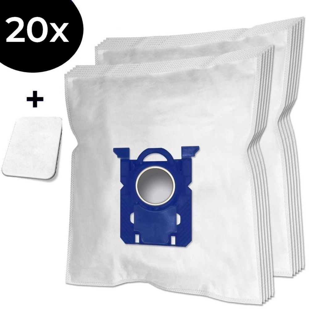 A stack of vacuum cleaner bags and a filter.
