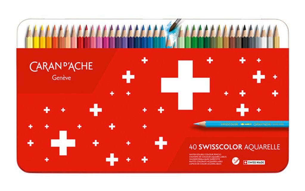 CARAN D'ACHE Buntstifte Swisscolor wasserlöslich 40er Produktbild 