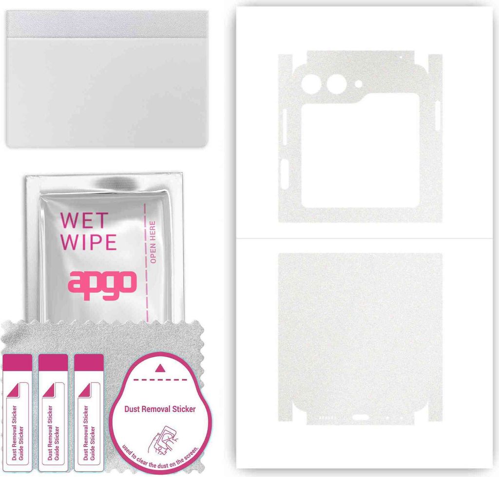 apgo Rückseite + Seiten Schutzfolie, Skin, kompatibel mit Samsung W24 Flip, Hinten Displayschutzfolie aus Vinylfolie, kratzfest, einfache Montage ...