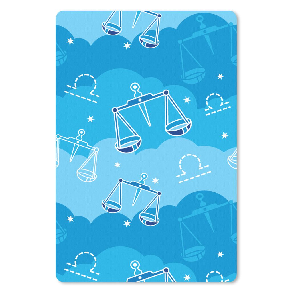 MuchoWow Mauspad Mousepad Waage - Muster - Tierkreiszeichen 18x27 cm - Mousepads - Maus Mat - Pad - Mausunterlage