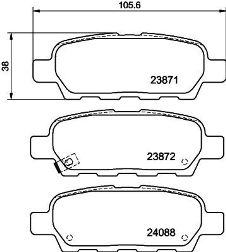 Plaquettes de Frein HELLA 8DB 355 010-241 pour Nissan Qashqai et X-Trail