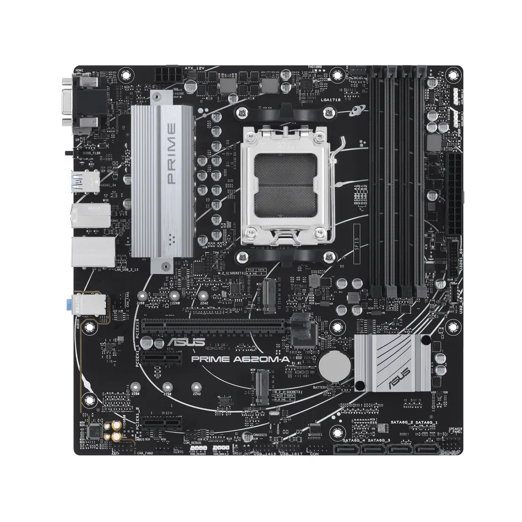 Carte mère ASUS PRIME A620M-A-CSM AMD A620 Socket AM5 micro ATX pour PC