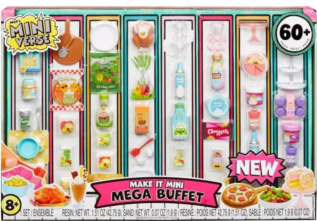 Atelier Créatif Miniature MGA Miniverse Mega Buffet pour Enfant de 8 Ans
