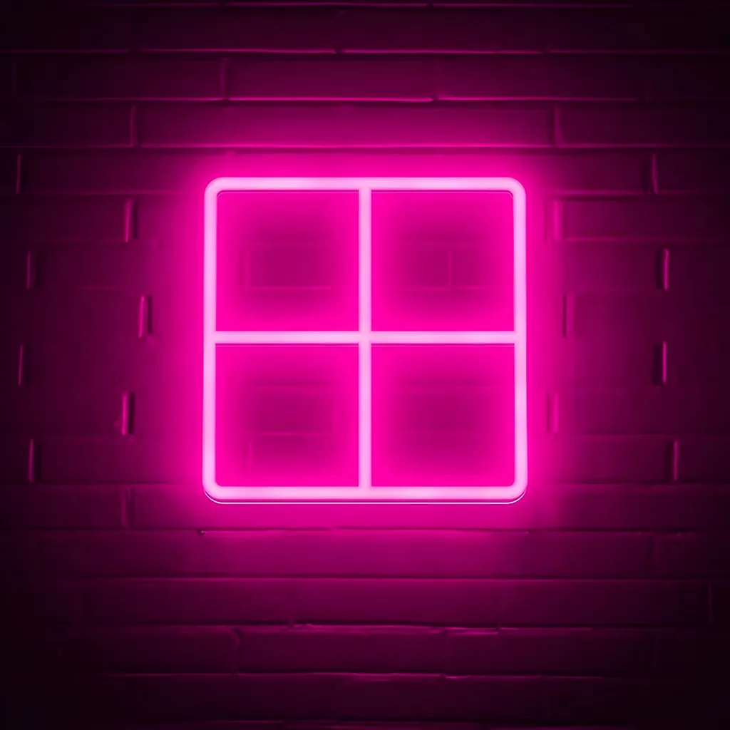 Lumière LED Rose pour Ambiance Gaming et Chambre - Néon Mural 20,5 cm