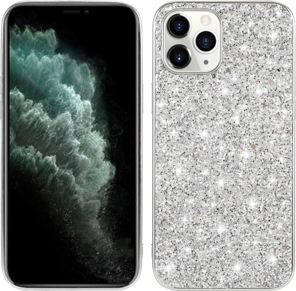 iPhone 12 Mini Hülle - Coverup Glitzer Back Cover - Silber
