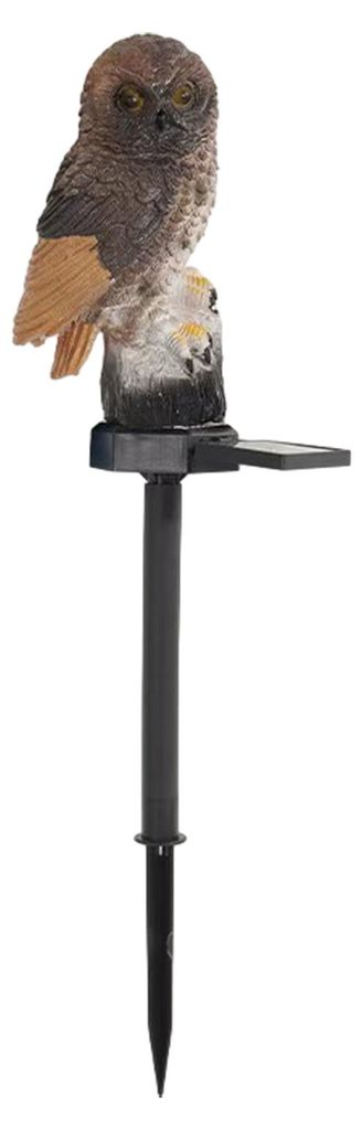 1/2 Stück Solar-Eulenleuchte mit Erdspieß, wetterfest, wasserdicht, für Garten, Hof, Weg, Terrasse, Rasen, Solar-Vogel-LED-Dekorationslampe