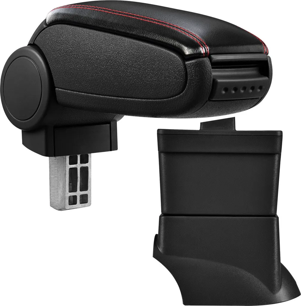 Copertura Bracciolo Fiat 500 2007-2017 in Pelle - Eleganza Nera e Rossa