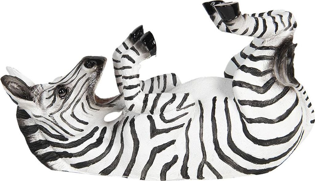 Clayre & Eef Wijnrek Zebra, 32x12x18 cm, zwart, kunststof Productafbeelding 