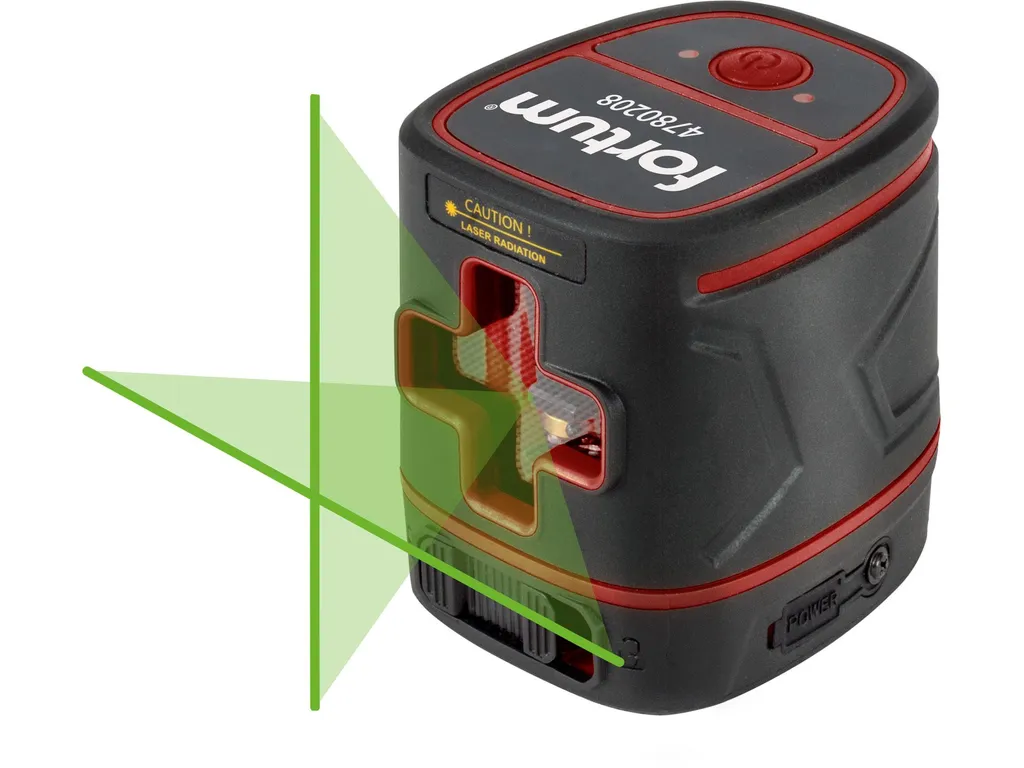 Niveau laser vert Fortum 4780208 avec lignes croisées autonivelantes