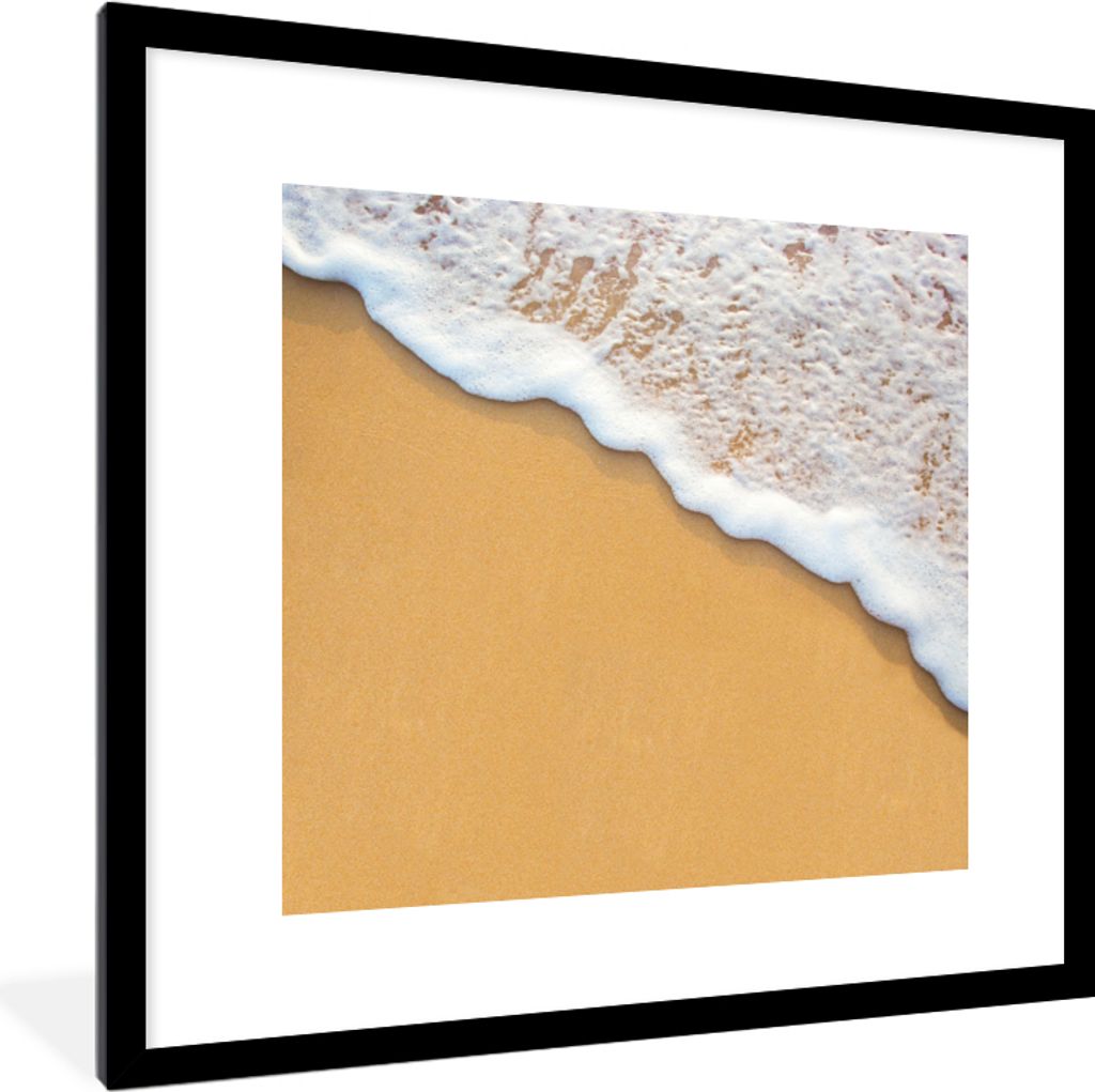 MuchoWow Gerahmtes Poster Strand - Wasser - Meer - Tropisch - Sommer 40x40 cm - Poster mit Schwarzem Bilderrahmen Wandposter Rahmen Foto Bilder -...