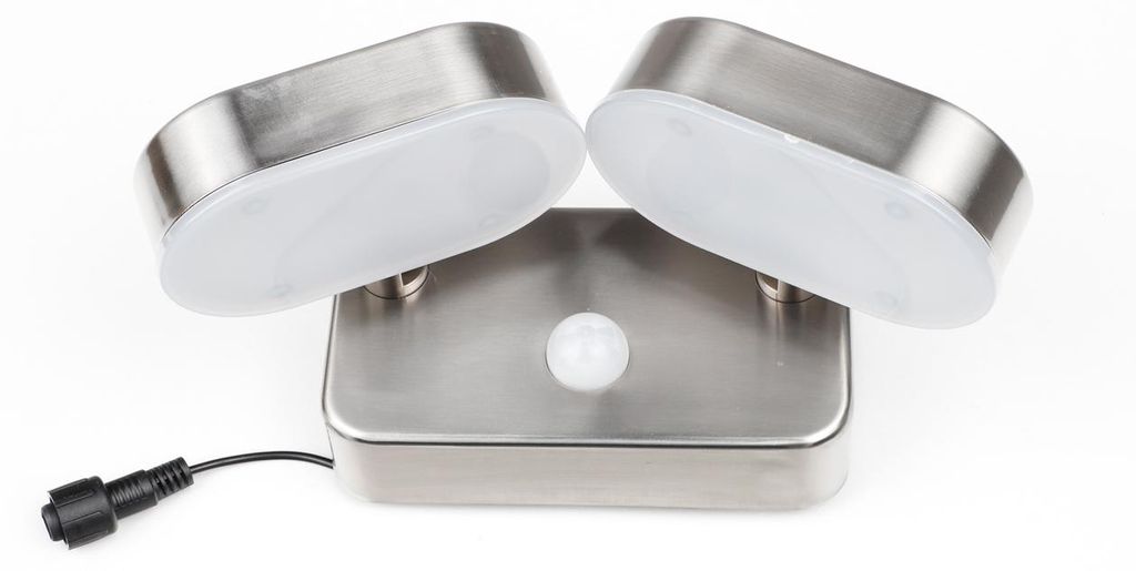 LED Solar Doppelstrahler mit Bewegungssensor Solarlampe Produktbild 
