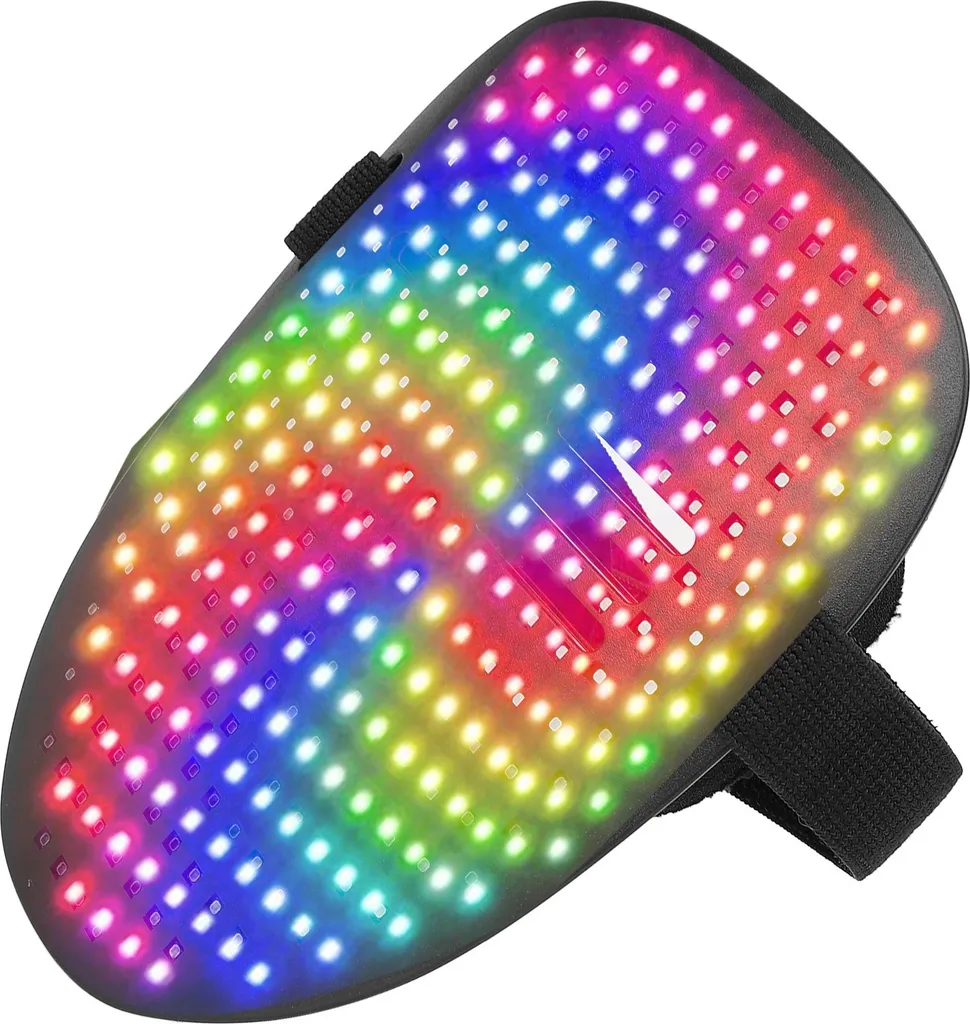Masque Transformateur LED Brillant Idéal pour Cosplay et Fêtes de Noël