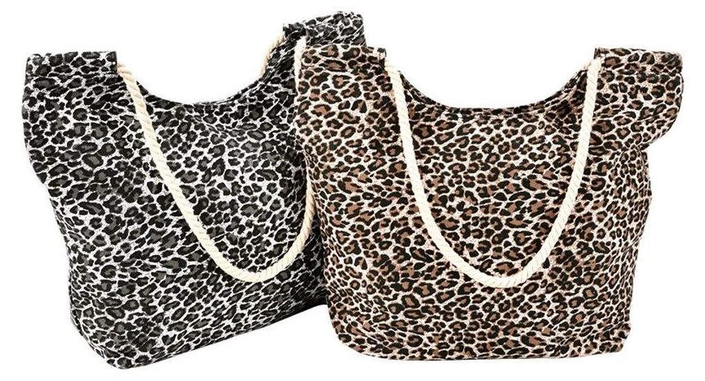 Strandtasche mit Leopardenmuster Produktbild 
