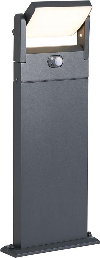 QAZQA - Modern Außen-Wegeleuchte Dunkelgrau mit Bewegungssensor 60cm IP54 Solar - Judge I Außenbeleuchtung - Kunststoff Rechteckig - I (nicht aus...