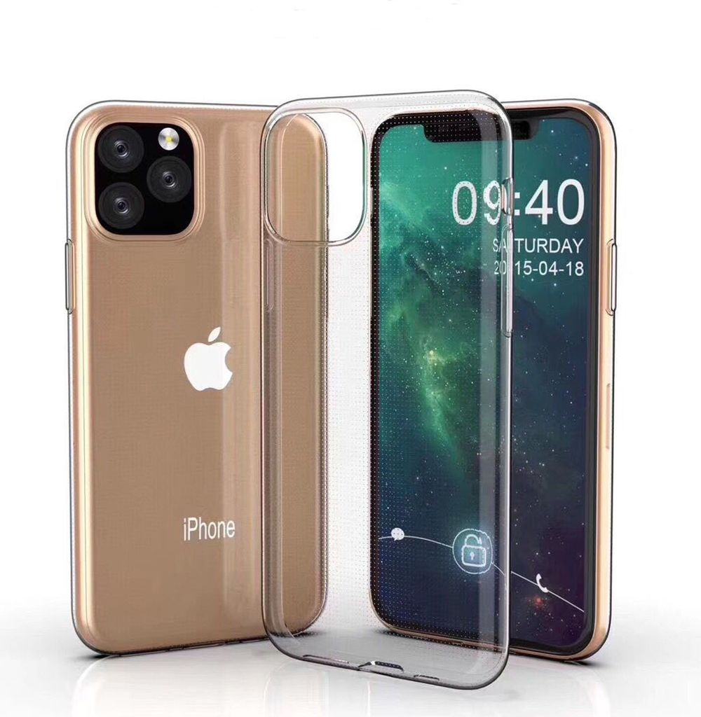 Apple iPhone 11 Pro Max Schutzhülle TPU Silikon Case Schutz Tasche XI Crystal Clear Transparent Dünn Passgenau