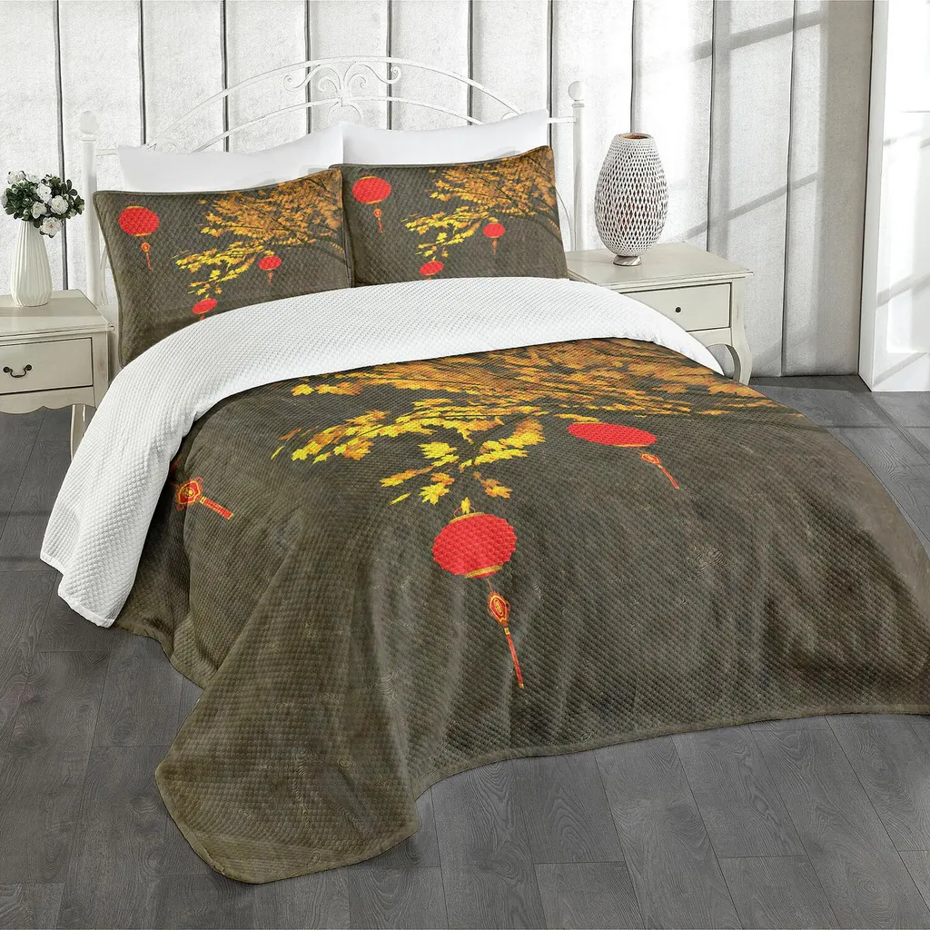 Copriletto Matrimoniale ABAKUHAUS Scarlet Tree 220x220 Microfibra