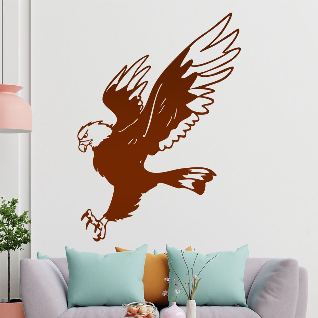 hauptsachebeklebt KIWISTAR Adler - Angriff Maus Hase Auge Wandtattoo in 6 Größen - Wandaufkleber Wall Sticker - Dekoration, Küche, Wohnzimmer, S...